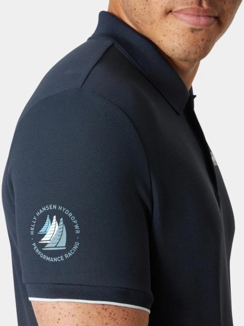Helly Hansen Ocean Polo 2.0 férfi galléros póló sötétkék színben 4