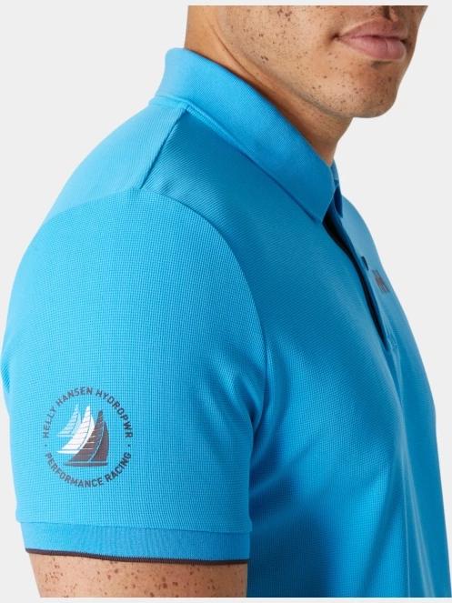 Helly Hansen Ocean Polo 2.0 férfi galléros póló világoskék színben 4