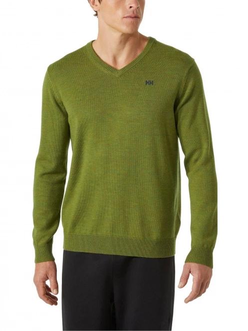 Helly Hansen Shore Merino Sweater férfi pulóver zöld színben 2