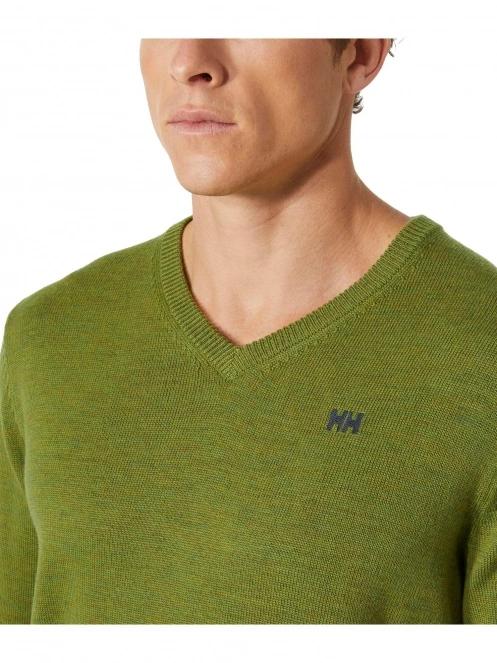 Helly Hansen Shore Merino Sweater férfi pulóver zöld színben 4