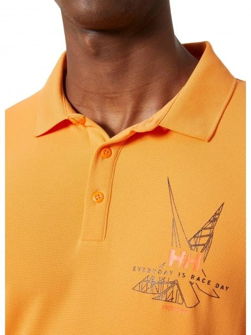 Helly Hansen Hp Race Polo férfi rövid ujjú sport póló narancssárga színben 4