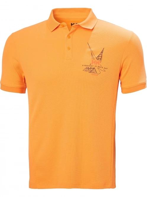 Helly Hansen Hp Race Polo férfi rövid ujjú sport póló narancssárga színben 6