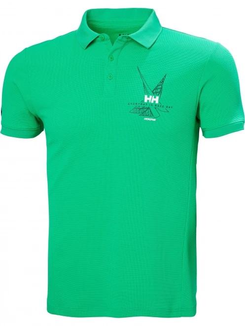 Helly Hansen Hp Race Polo férfi rövid ujjú sport póló zöld színben 6