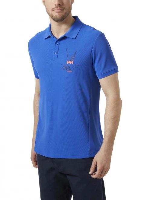 Helly Hansen Hp Race Polo férfi rövid ujjú sport póló kék színben 2