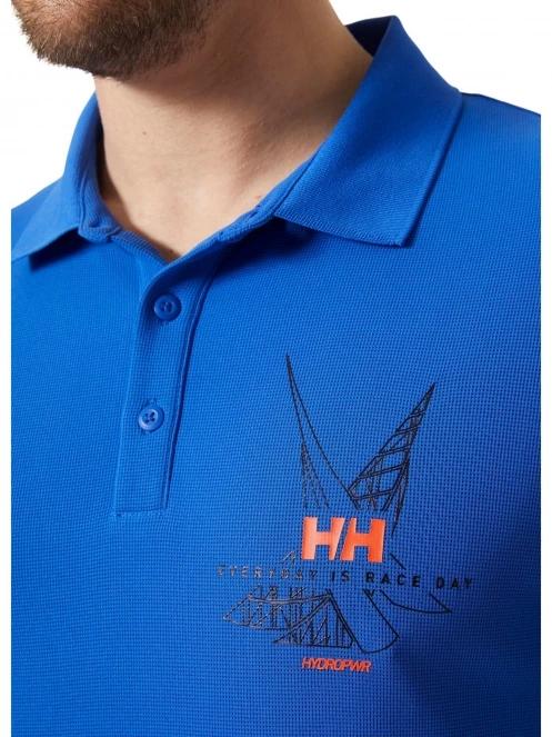 Helly Hansen Hp Race Polo férfi rövid ujjú sport póló kék színben 4