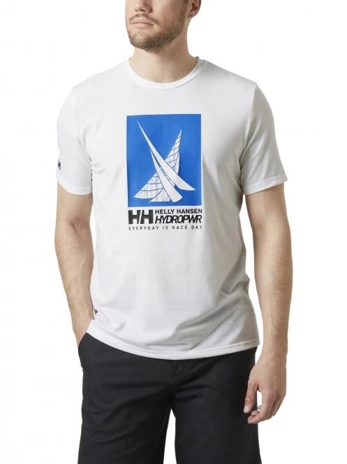 Helly Hansen Hp Race Graphic T-Shirt férfi rövid ujjú póló fehér színben 2