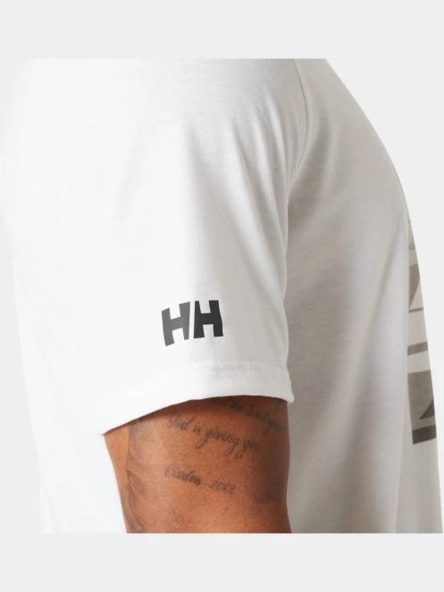 Helly Hansen Hp Race Graphic T-Shirt férfi rövid ujjú sport póló fehér színben 4