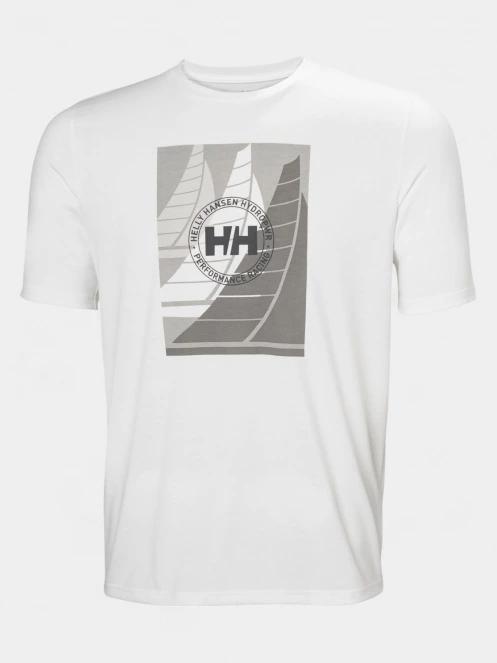 Helly Hansen Hp Race Graphic T-Shirt férfi rövid ujjú sport póló fehér színben 6