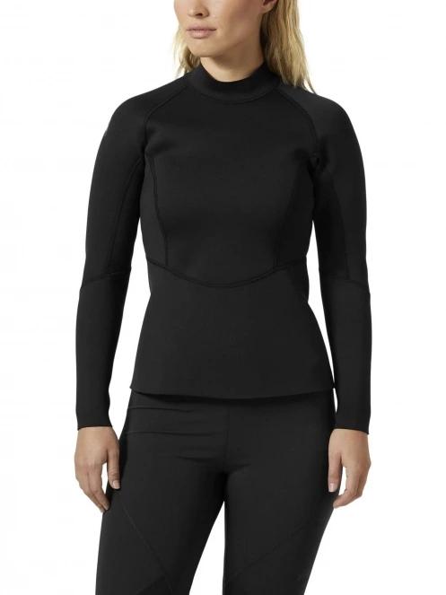 Helly Hansen W Waterwear Top női hosszú ujjú neoprén felső fekete színben 2