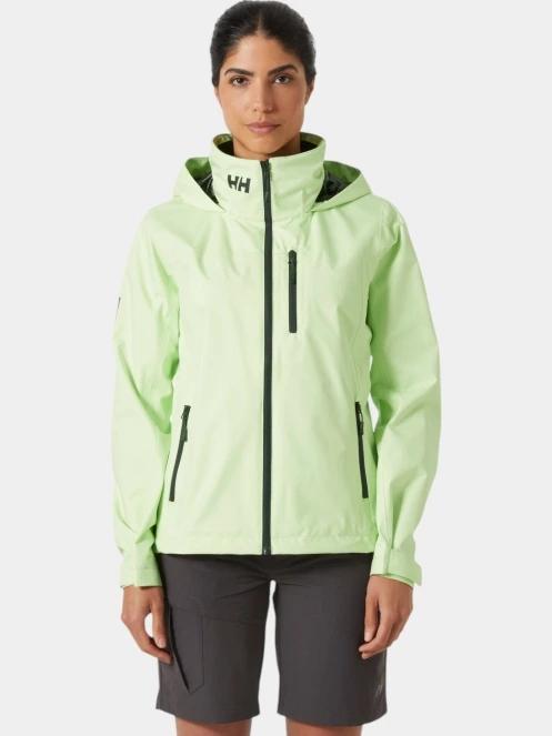 Helly Hansen W Crew Hooded Jacket 2.0 női vitorlás kabát zöld színben 2