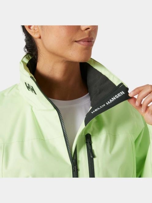 Helly Hansen W Crew Hooded Jacket 2.0 női vitorlás kabát zöld színben 4