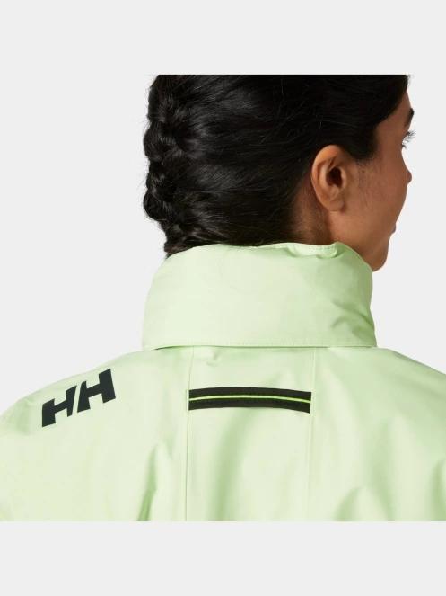 Helly Hansen W Crew Hooded Jacket 2.0 női vitorlás kabát zöld színben 6
