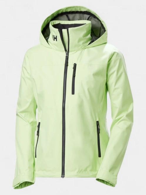 Helly Hansen W Crew Hooded Jacket 2.0 női vitorlás kabát zöld színben 8