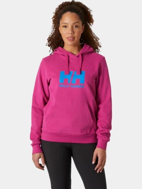 Helly Hansen W Hh Logo Hoodie 2.0 női kapucnis pulóver magenta színben 2