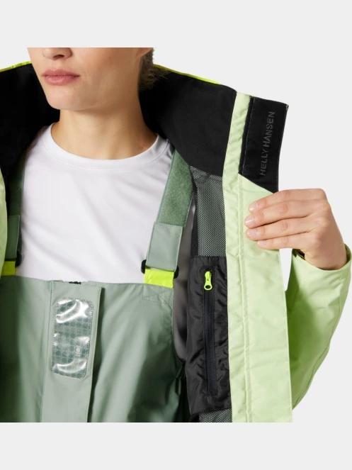 Helly Hansen W Pier 4.0 Jacket női vitorlás kabát zöld színben 4