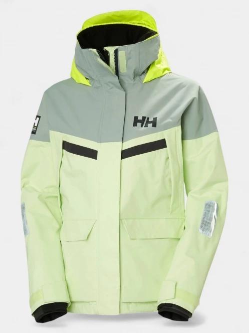 Helly Hansen W Pier 4.0 Jacket női vitorlás kabát zöld színben 8