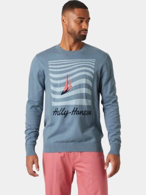 Helly Hansen Quayside Knit férfi pulóver kék színben 2