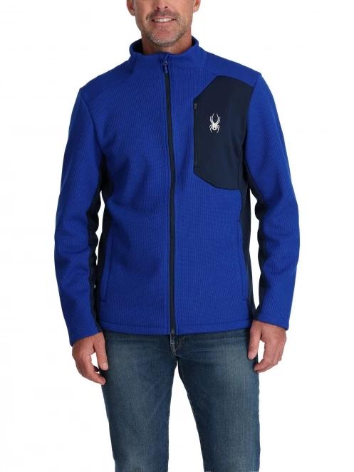 Spyder Bandit Jacket férfi polár pulóver kék színben 2