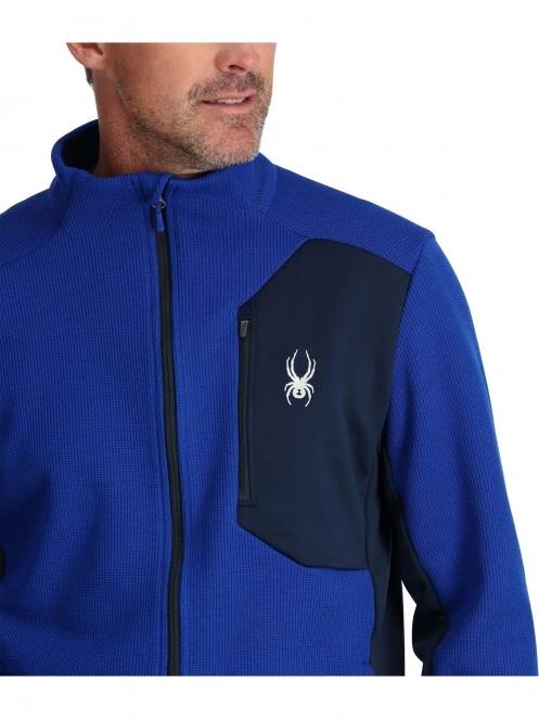 Spyder Bandit Jacket férfi polár pulóver kék színben 4