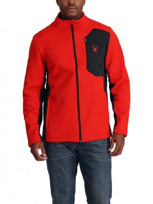 Spyder Bandit Jacket férfi polár pulóver piros színben 2
