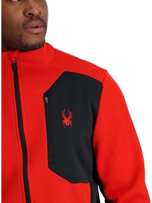 Spyder Bandit Jacket férfi polár pulóver piros színben 4