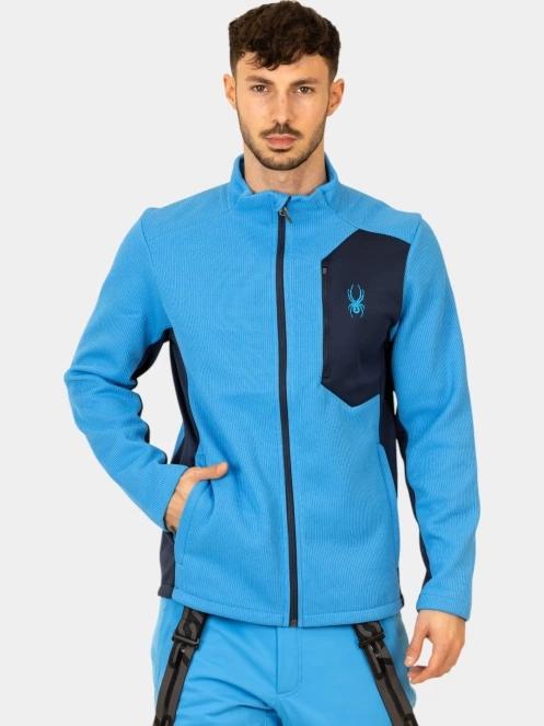 Spyder Bandit Jacket férfi polár pulóver kék színben 6