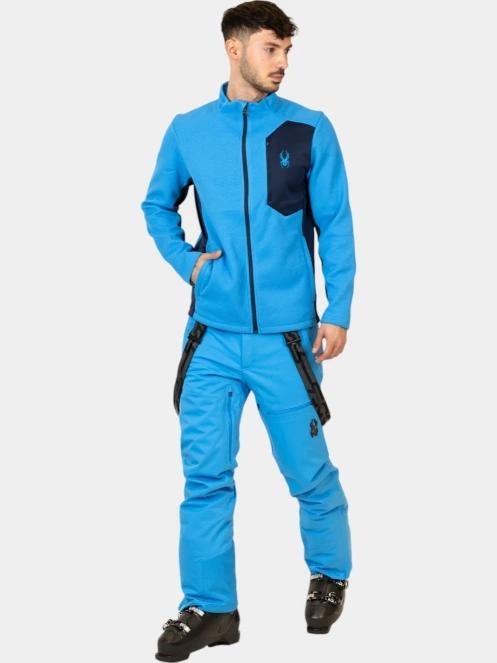 Spyder Bandit Jacket férfi polár pulóver kék színben 7