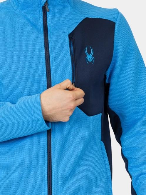 Spyder Bandit Jacket férfi polár pulóver kék színben 8