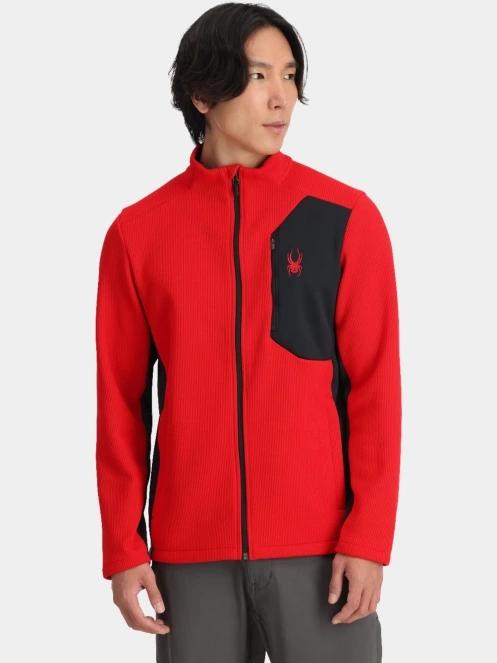 Spyder Bandit Jacket férfi polár pulóver piros színben 2