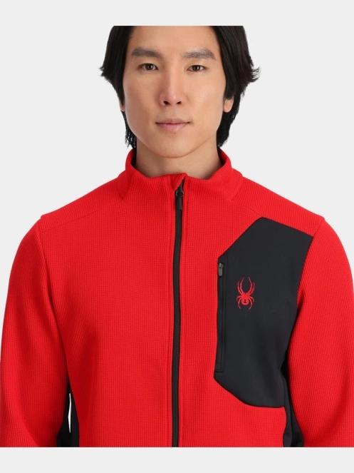 Spyder Bandit Jacket férfi polár pulóver piros színben 4
