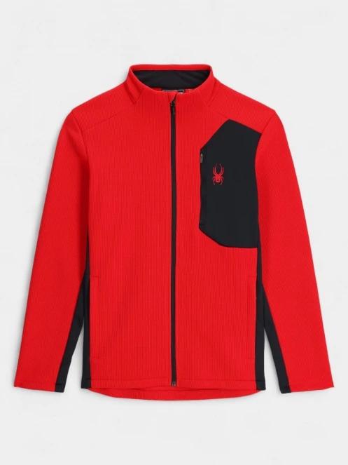 Spyder Bandit Jacket férfi polár pulóver piros színben 5