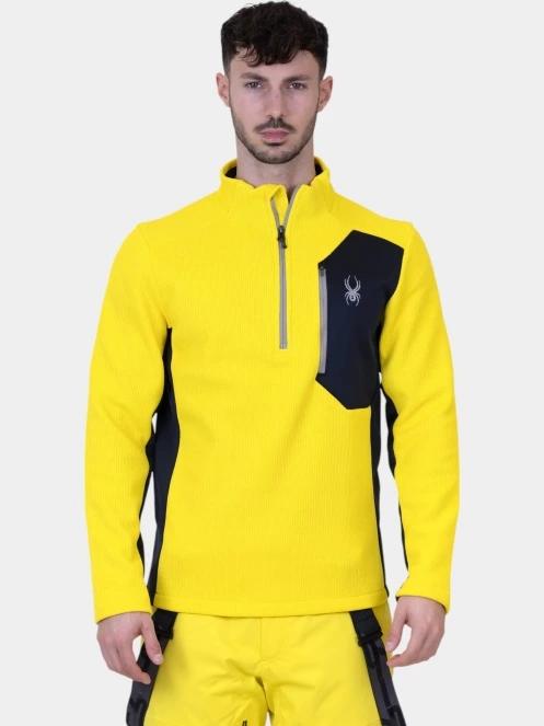 Spyder Bandit 1/2 Zip férfi polár pulóver sárga színben 2