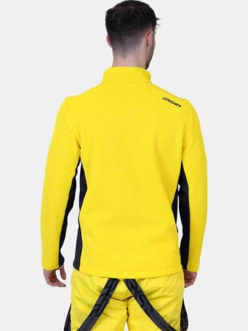 Spyder Bandit 1/2 Zip férfi polár pulóver sárga színben 4
