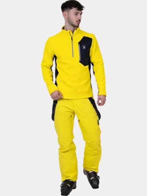 Spyder Bandit 1/2 Zip férfi polár pulóver sárga színben 6