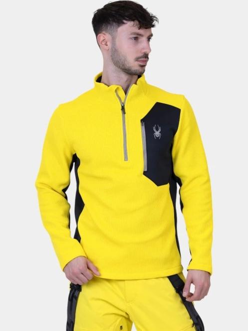 Spyder Bandit 1/2 Zip férfi polár pulóver sárga színben 7