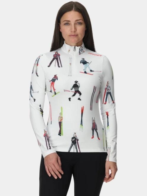 Spyder Vivid 1/2 Zip női aláöltöző felső fehér színben 2