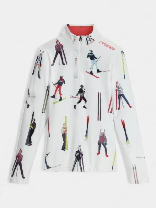 Spyder Vivid 1/2 Zip női aláöltöző felső fehér színben 5
