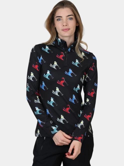 Spyder Vivid 1/2 Zip női polár pulóver fekete színben 2
