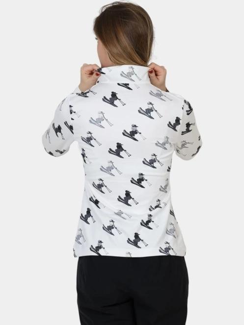 Spyder Vivid 1/2 Zip női polár pulóver fehér színben 4