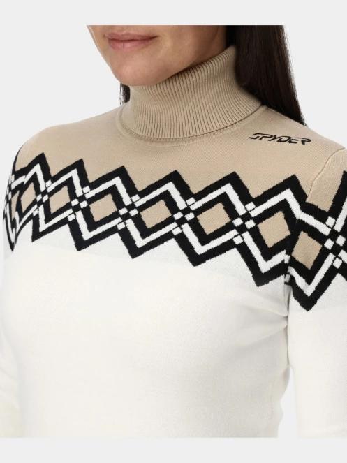 Spyder Stellar Ski Sweater női kötött pulóver fehér színben 4