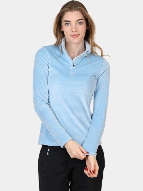 Spyder Shimmer Bug 1/2 Zip női polár pulóver világoskék színben 2