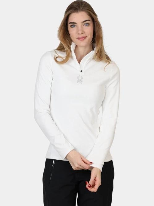 Spyder Shimmer Bug 1/2 Zip női polár pulóver fehér színben 2