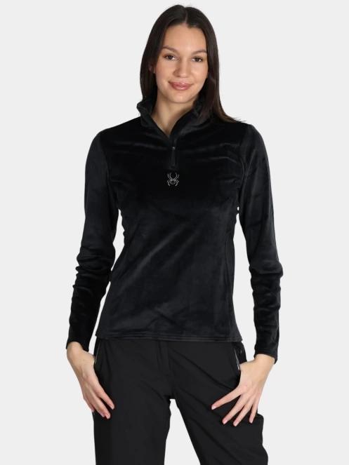 Spyder Shimmer Bug 1/2 Zip női polár pulóver fekete színben 2