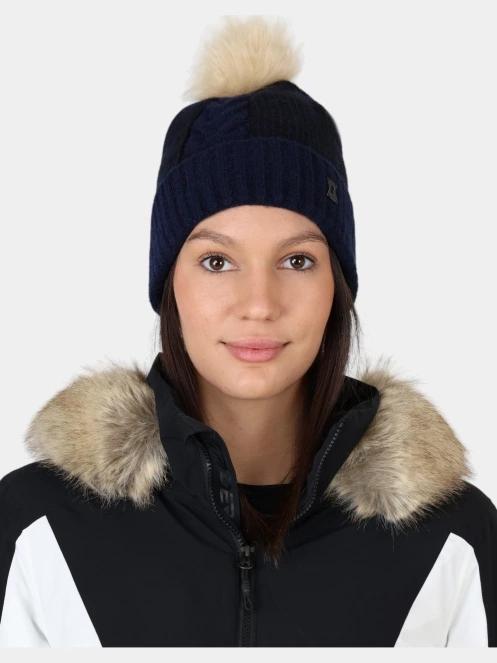 Spyder Plait Pom Hat női bojtos sapka sötétkék színben 2