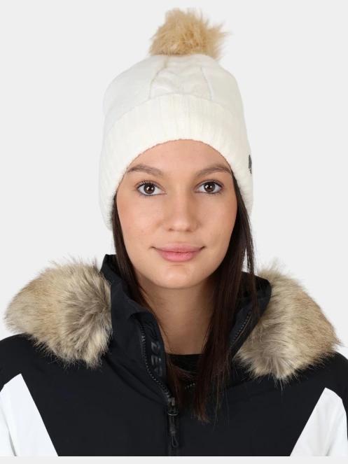 Spyder Plait Pom Hat női bojtos sapka homok színben 2