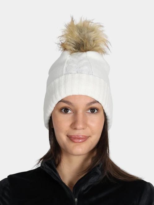 Spyder Plait Pom Hat bojtos sapka fehér színben 2