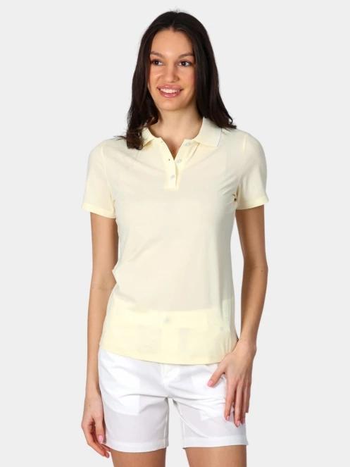 Luhta Luhta Halkokari női galléros póló sárga színben 2