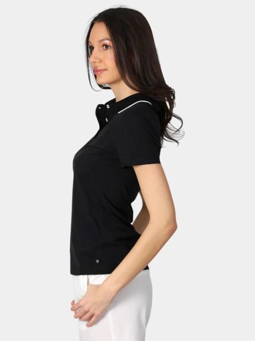 Luhta Luhta Halkokari női galléros póló fekete színben 3