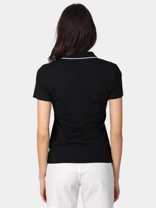 Luhta Luhta Halkokari női galléros póló fekete színben 4