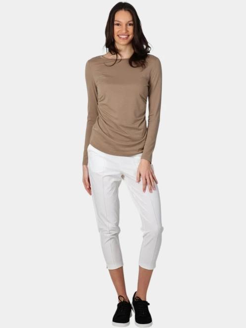 Luhta Luhta Eriksberg női hosszú ujjú póló barna színben 5